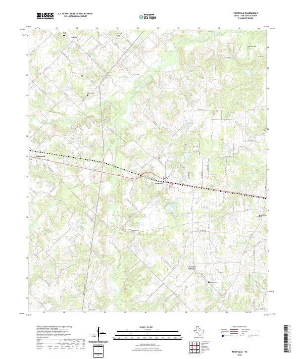 US Topo 7.5-minute map for Fruitvale TX