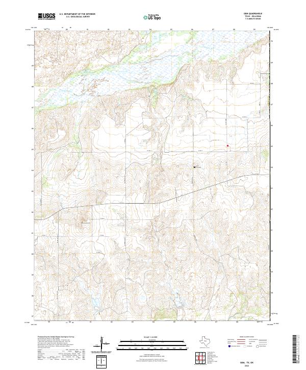 US Topo 7.5-minute map for Gem TXOK