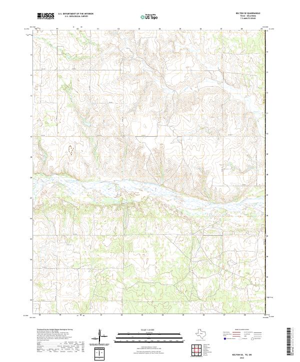 US Topo 7.5-minute map for Kelton SE TXOK