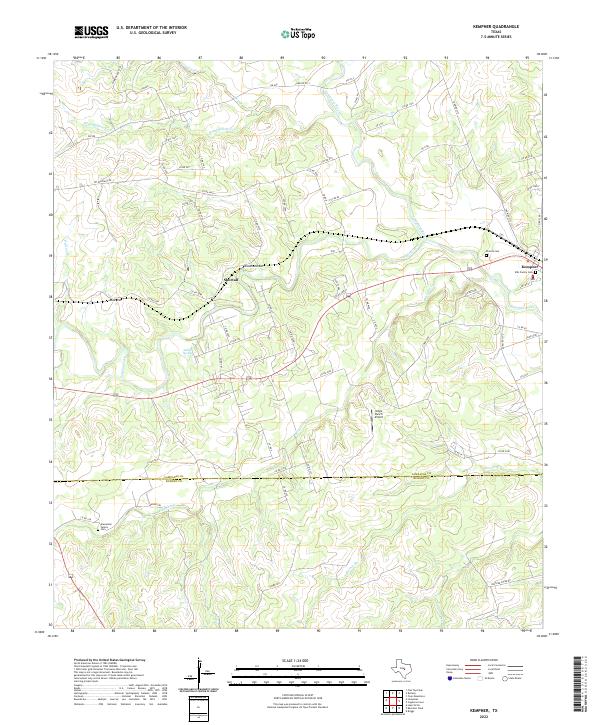 US Topo 7.5-minute map for Kempner TX