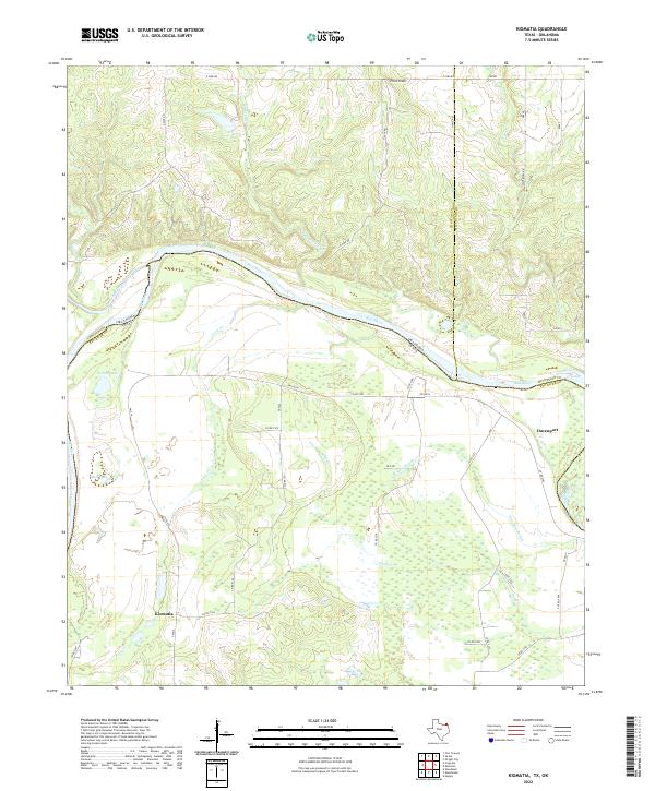 US Topo 7.5-minute map for Kiomatia TXOK