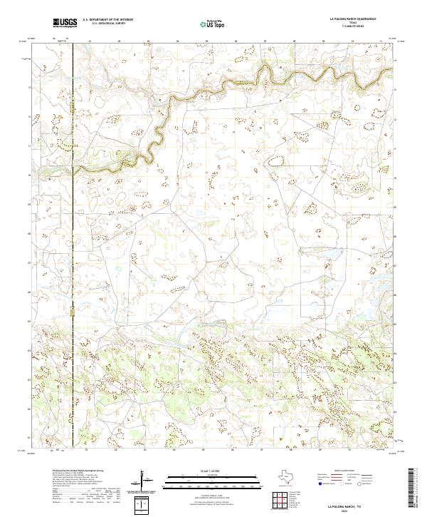 US Topo 7.5-minute map for La Paloma Ranch TX