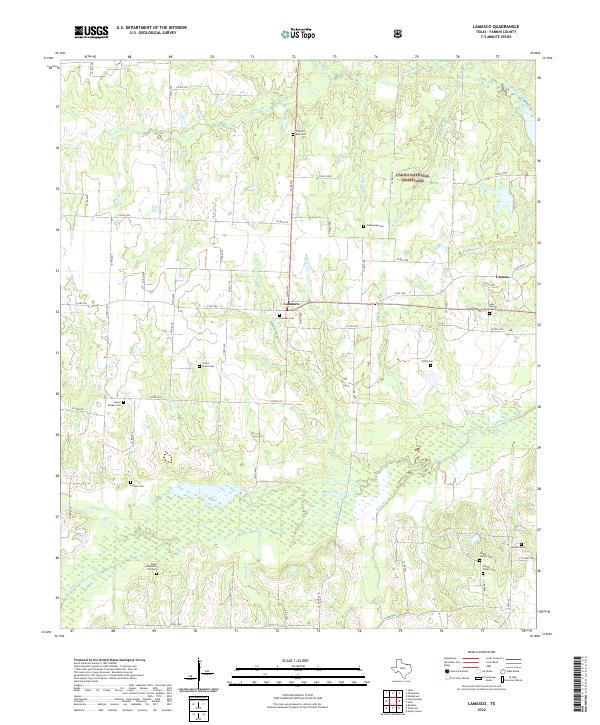 US Topo 7.5-minute map for Lamasco TX