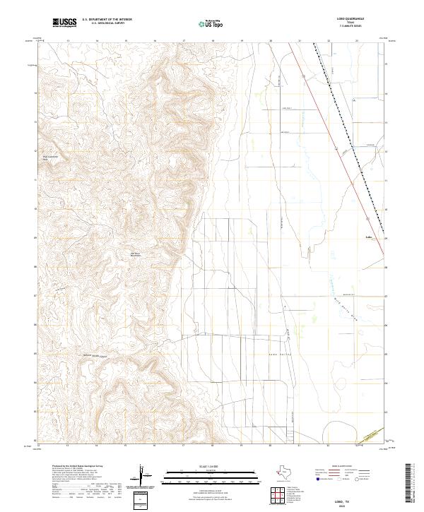 US Topo 7.5-minute map for Lobo TX