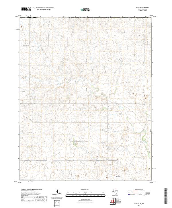 US Topo 7.5-minute map for Magoun TXOK