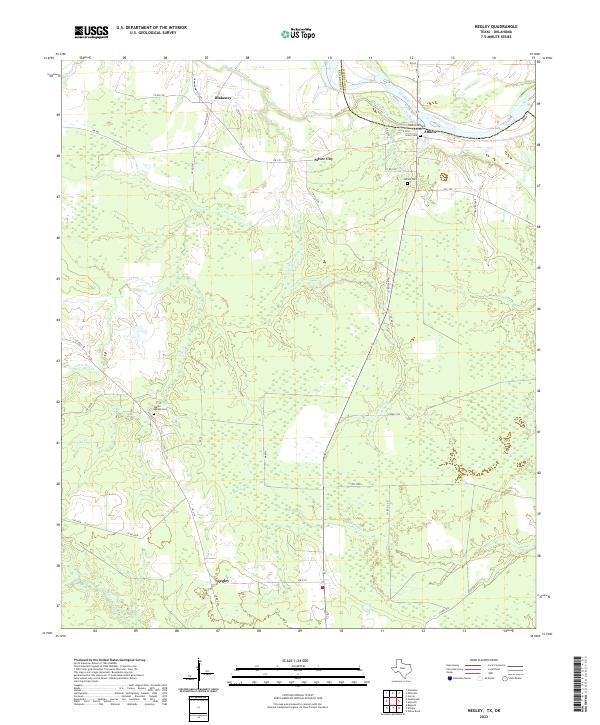 US Topo 7.5-minute map for Negley TXOK