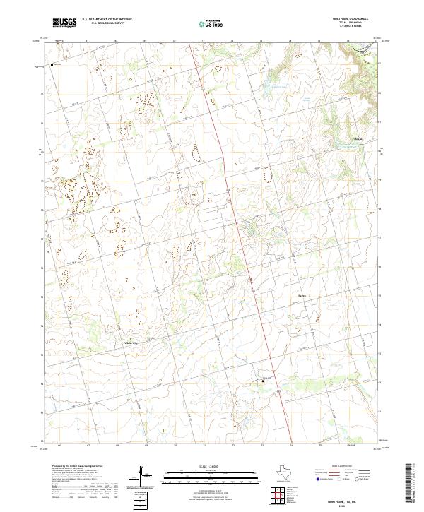 US Topo 7.5-minute map for Northside TXOK