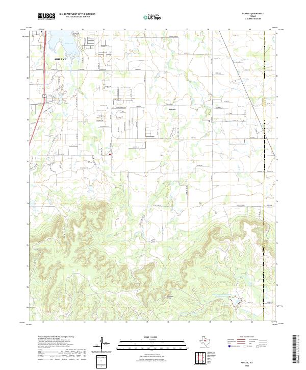 US Topo 7.5-minute map for Potosi TX