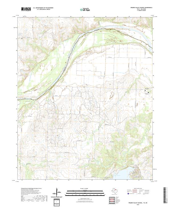 US Topo 7.5-minute map for Prairie Valley School TXOK