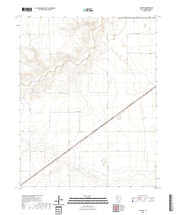 US Topo 7.5-minute map for Stevens TX