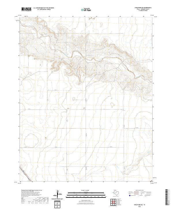 US Topo 7.5-minute map for Stratford NE TX