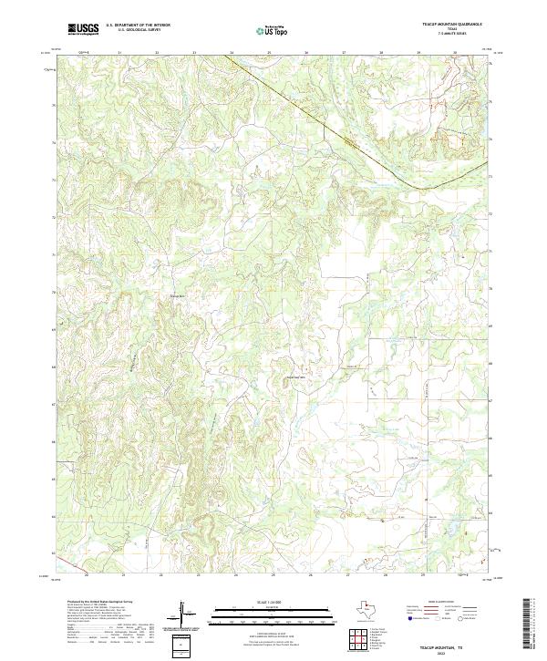 US Topo 7.5-minute map for Teacup Mountain TX