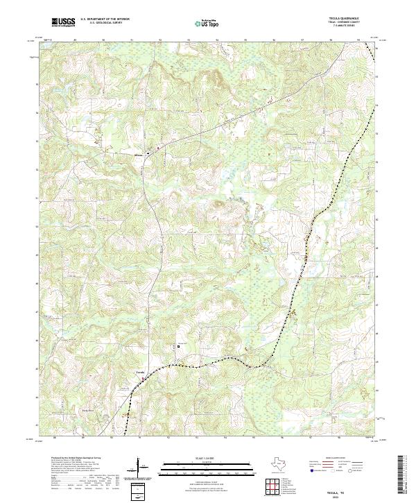 US Topo 7.5-minute map for Tecula TX