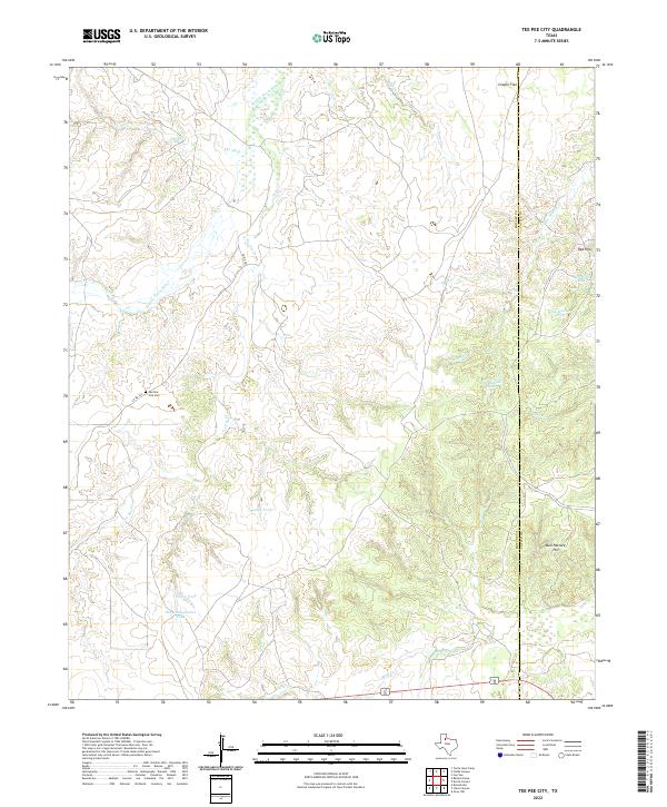 US Topo 7.5-minute map for Tee Pee City TX