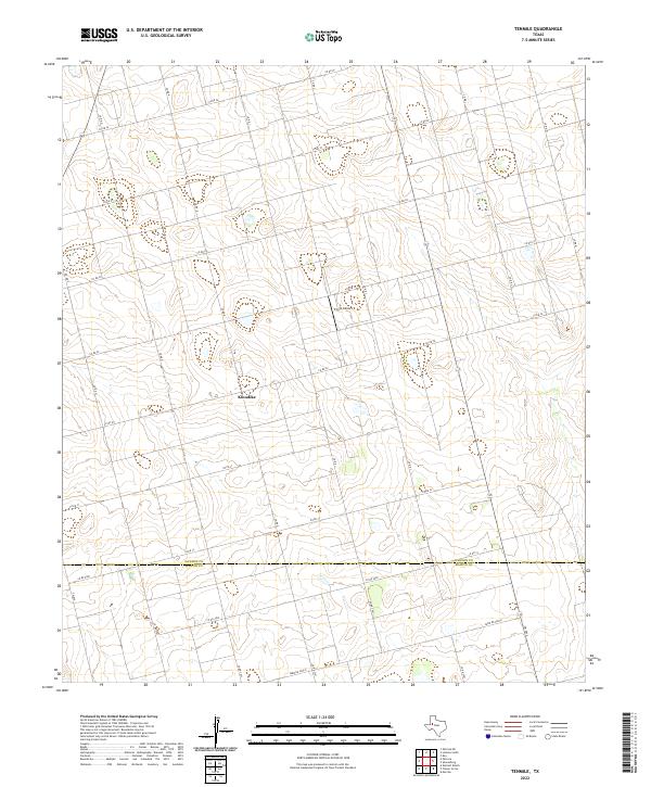 US Topo 7.5-minute map for Tenmile TX