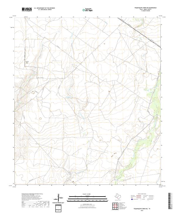 US Topo 7.5-minute map for Tequesquite Creek NE TX