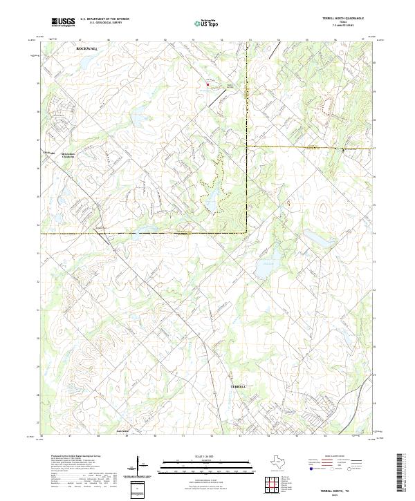 US Topo 7.5-minute map for Terrell North TX