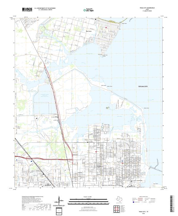 US Topo 7.5-minute map for Texas City TX