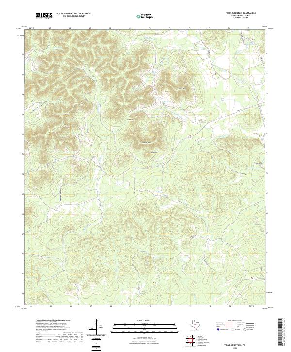 US Topo 7.5-minute map for Texas Mountain TX