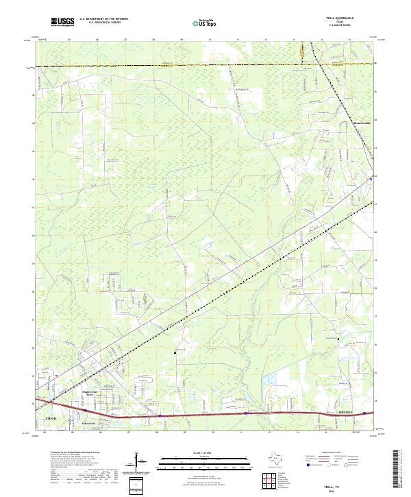 US Topo 7.5-minute map for Texla TX