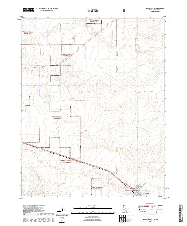 US Topo 7.5-minute map for Texline North TXNM