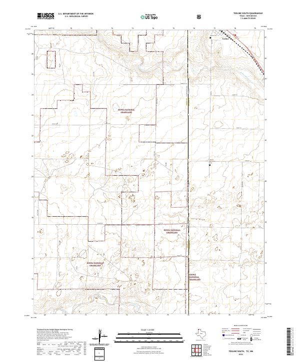 US Topo 7.5-minute map for Texline South TXNM