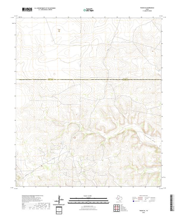 US Topo 7.5-minute map for Texon SE TX