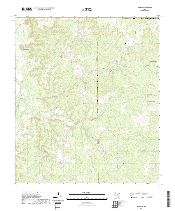 US Topo 7.5-minute map for The Falls TX