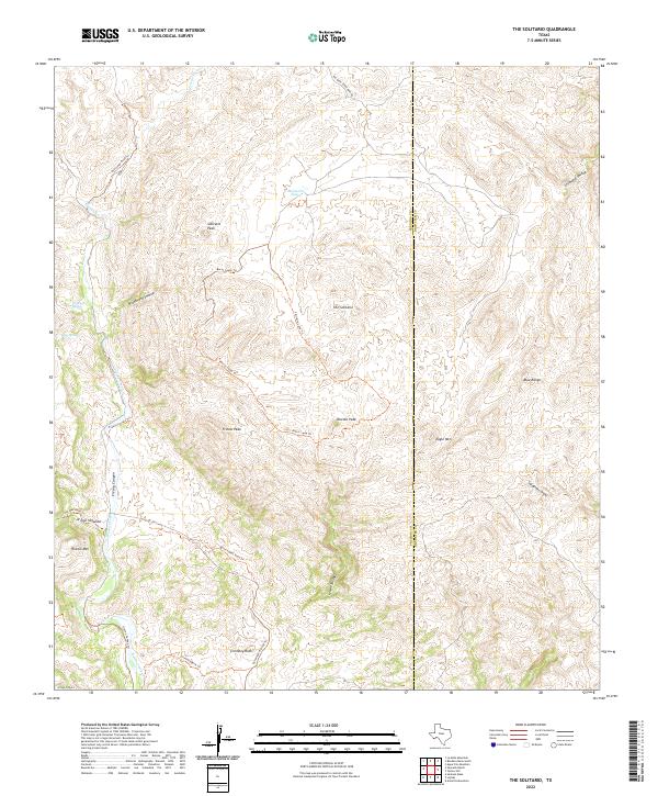 US Topo 7.5-minute map for The Solitario TX