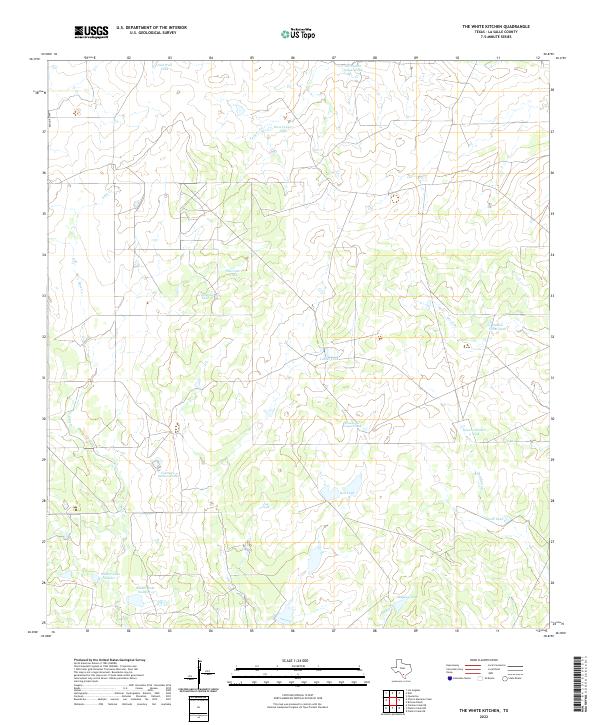 US Topo 7.5-minute map for The White Kitchen TX