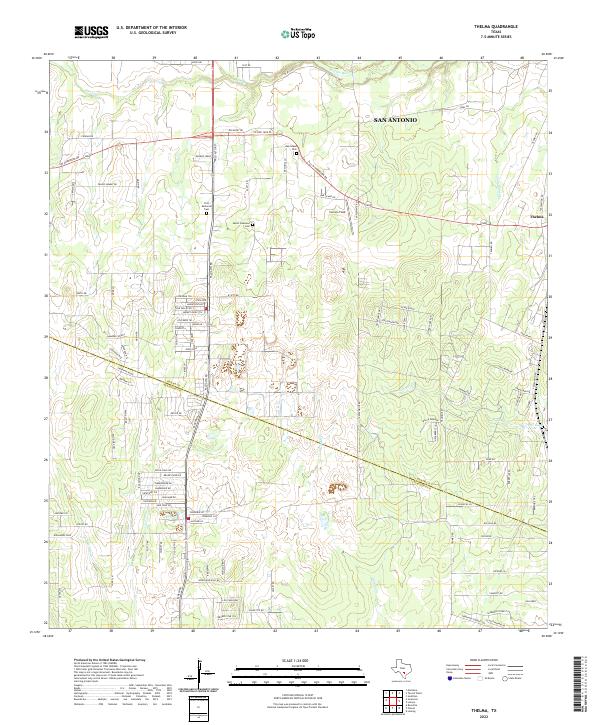 US Topo 7.5-minute map for Thelma TX