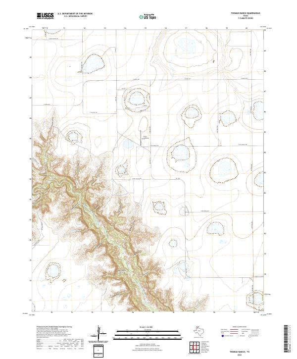 US Topo 7.5-minute map for Thomas Ranch TX