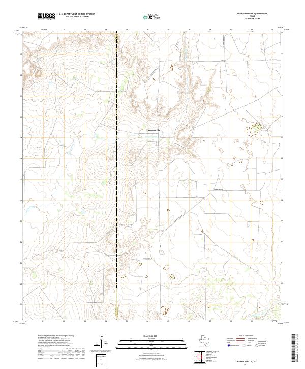 US Topo 7.5-minute map for Thompsonville TX