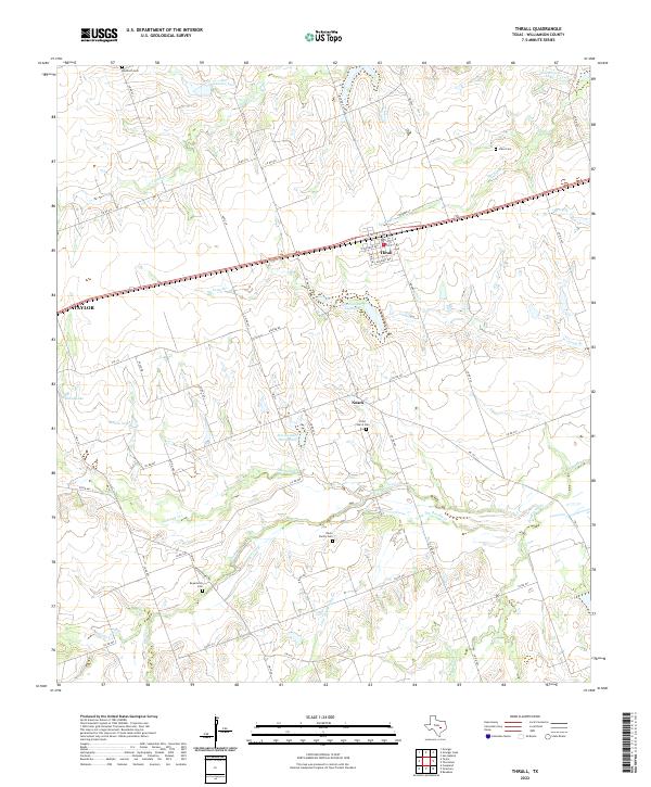 US Topo 7.5-minute map for Thrall TX