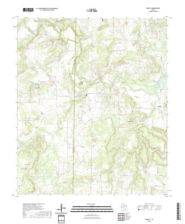 US Topo 7.5-minute map for Thrifty TX