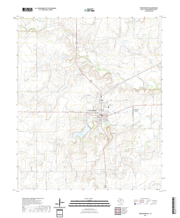 US Topo 7.5-minute map for Throckmorton TX