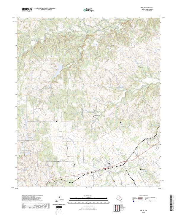 US Topo 7.5-minute map for Tolar TX