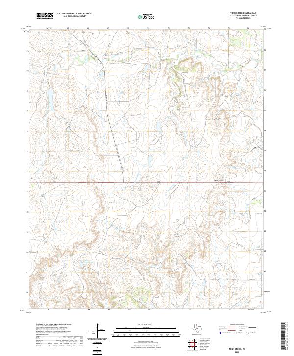 US Topo 7.5-minute map for Tonk Creek TX