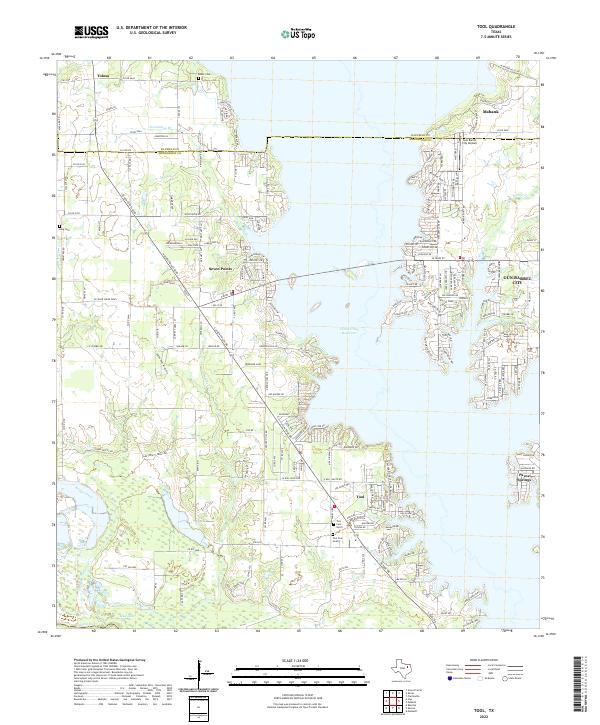 US Topo 7.5-minute map for Tool TX