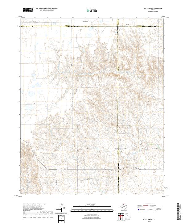 US Topo 7.5-minute map for Totty School TX