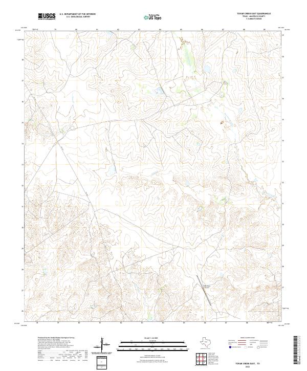 US Topo 7.5-minute map for Tovar Creek East TX