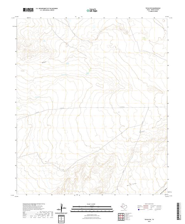 US Topo 7.5-minute map for Toyah SW TX