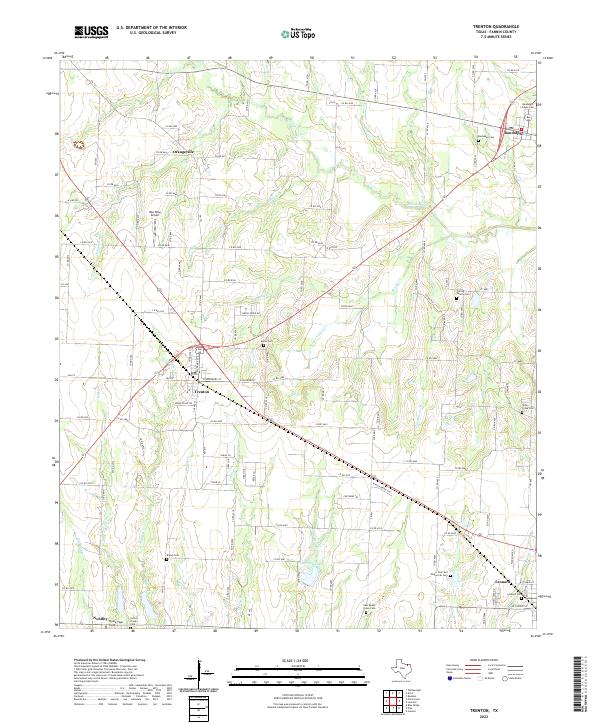 US Topo 7.5-minute map for Trenton TX