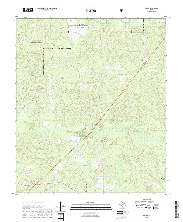 US Topo 7.5-minute map for Trevat TX