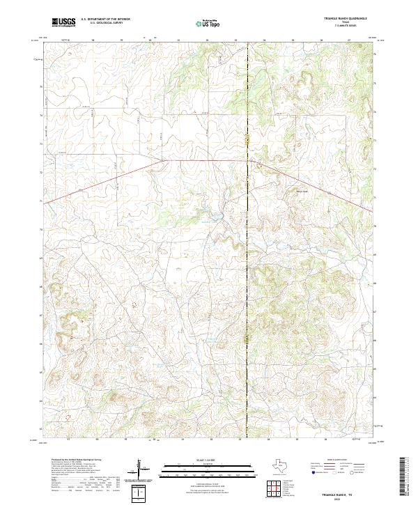 US Topo 7.5-minute map for Triangle Ranch TX