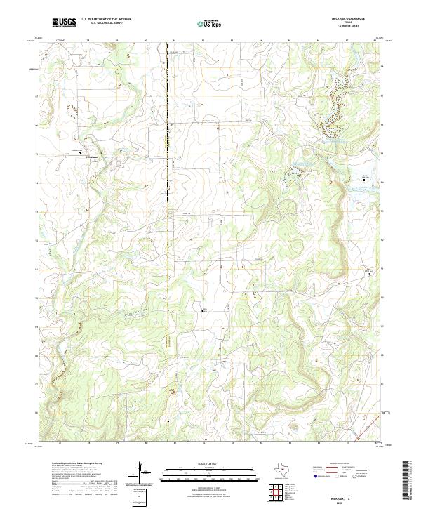 US Topo 7.5-minute map for Trickham TX