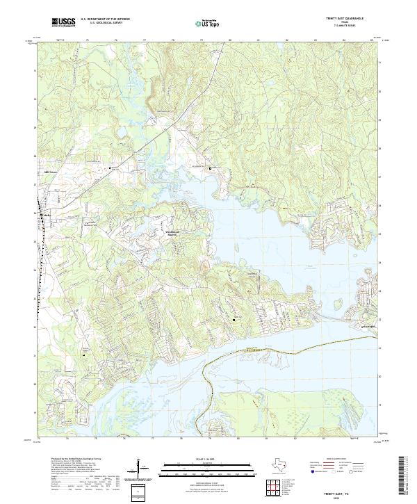 US Topo 7.5-minute map for Trinity East TX