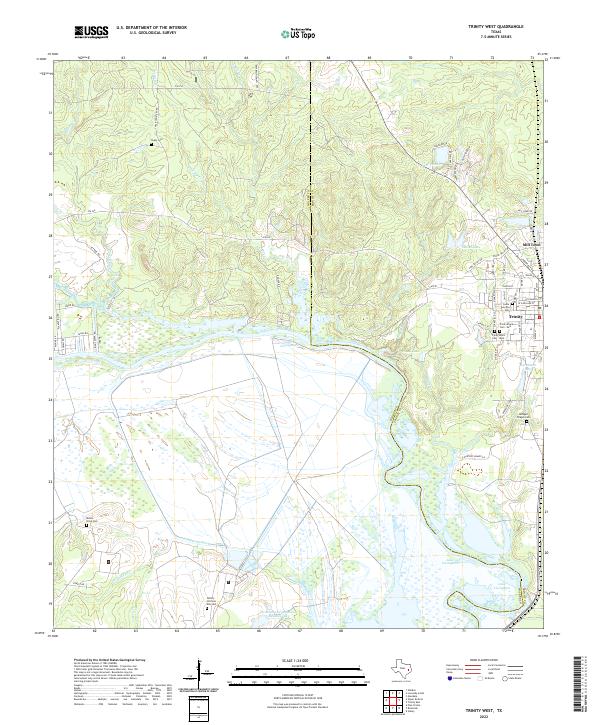 US Topo 7.5-minute map for Trinity West TX