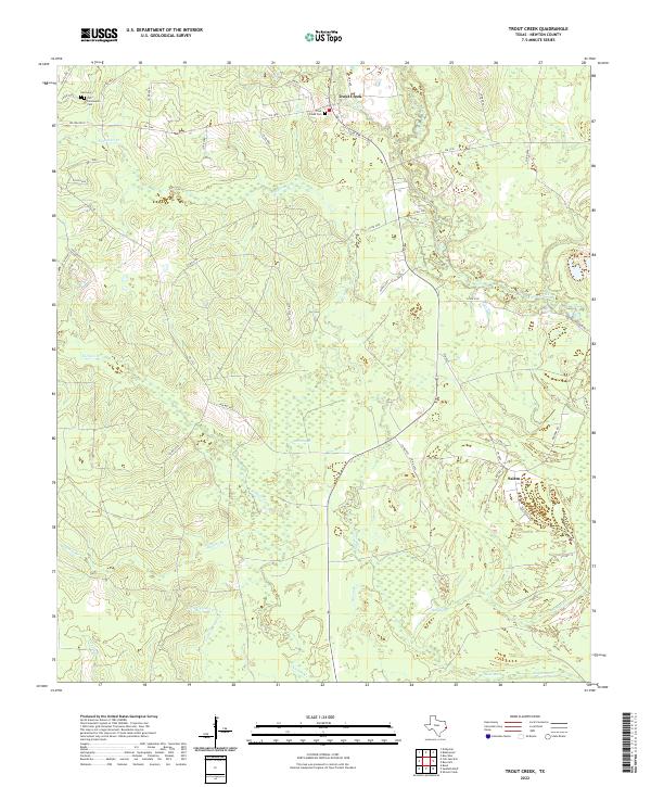 US Topo 7.5-minute map for Trout Creek TX