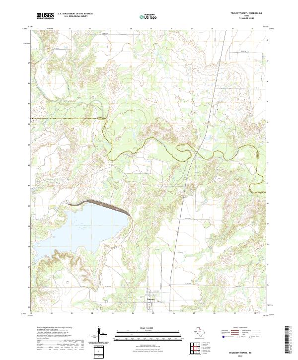 US Topo 7.5-minute map for Truscott North TX